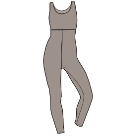 Patron ropa, Fashion sewing pattern, molde confeccion, patronesymoldes.com Yoga Jumpsuit 7906 LADIES One-Piece